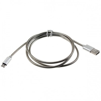 Cavo rinforzato Micro USB per Realme C25Y Cavo USB intrecciato Nylon 1 metro Cavo di carica/sincronizzazione Rapido-Trasferimento dati - Rosa