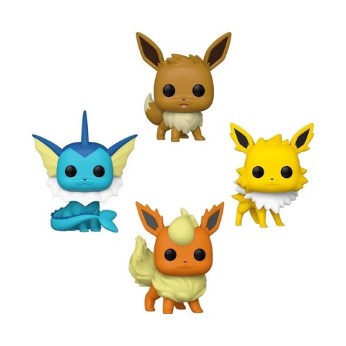 Funko Pop Pokemon 4-Pack (Eevee / Vaporeon / Jolteon / Flareon) Exclusive New - Picture 2 of 8