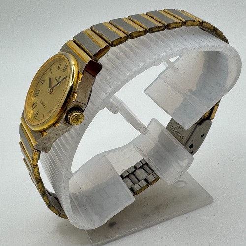 VTG Sanyo Swiss Quartz Watch 9024-07 Women Dual Tone Roman Analog New Battery - Picture 4 of 6