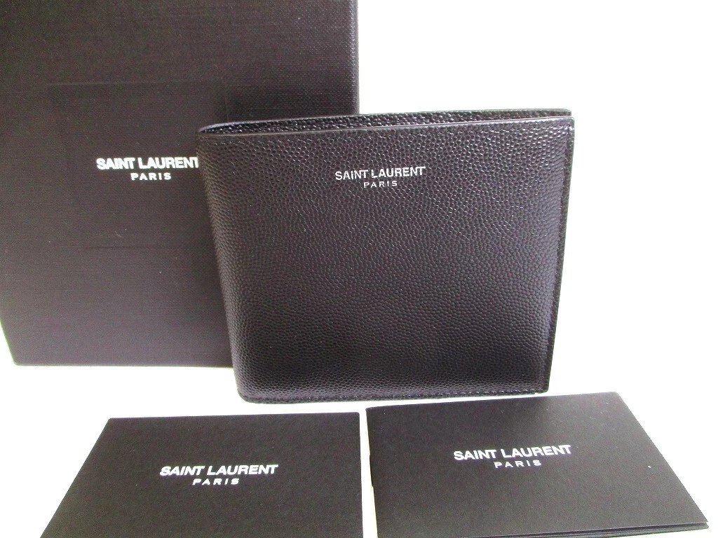 Saint Laurent Black Leather Bifold Wallet Saint Laurent Paris