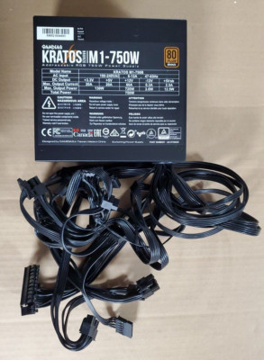 GAMDIAS Kratos M1-750B M1-750W 80 Plus Bronze ATX12V v2.2 RGB Power Supply