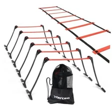Premium Adjustable and Collapsible Hurdle and Agility Ladder Set for Athletes, 