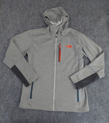 The North Face Jacket Mens Medium Gray Softshell Hooded Full Zip