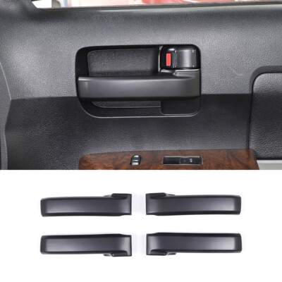 4PCS Matte Black Inner 4-Door Handle Cover Trim For Toyota Tundra 2007-2021