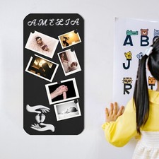 Personalized Baby Keepsake Art, Metal Board, Custom Name Sign, Nursery Wall Art