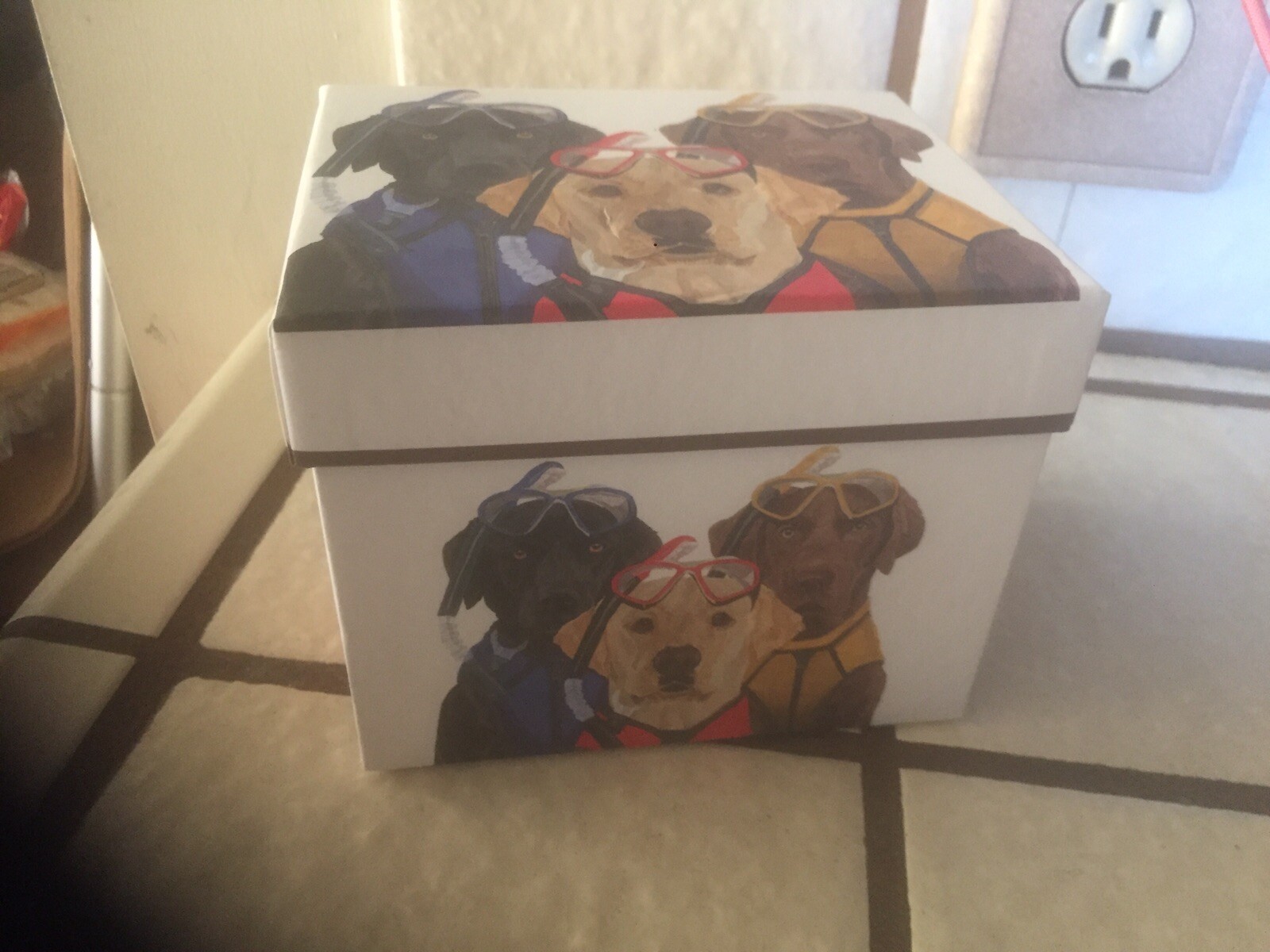 PPD Two Can Art Three Dogs w/ Snorkels Mug Labradors Bone China