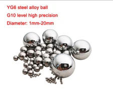 G10 Grade Bearing Ball High-Precision Hard Alloy Tungsten Steel Ball YG6 1-20mm