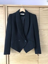 Label Lab Black Wool Blend Testimony Jacket Size 10 Structured Bnwt Rrp £115