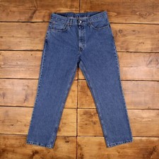 Jeans vintage Levis 516 36 x 30 lavaggio medio dritto blu rosso linguetta denim