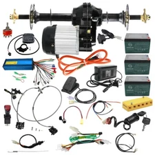 Go Kart Rear Axle Kit 36V 1000W Electric Motor Differential Golf Cart Mini Bike