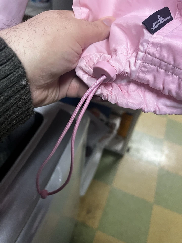 Chaqueta de lluvia ligera con capucha rosa blanca Charles River para mujer XS Foto 4 de 4