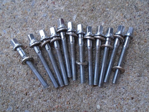 (12) VINTAGE 1980's TAMA SUPERSTAR TOM SNARE DRUM TENSION RODS-VG! - Picture 4 of 6
