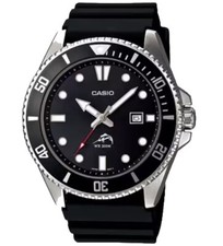 CASIO MDV106-1AV Mens DURO 200M Black Resin Strap w Date Analog Sport Watch $85
