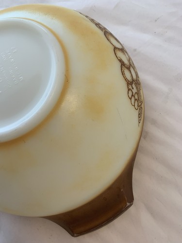 Vintage Pyrexx Brown Orchard harvest Cinderella Mixing Bowl 2.5 L - Picture 12 of 12