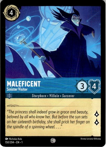 Disney Lorcana card Maleficent Foil 113/204 Legendary The First