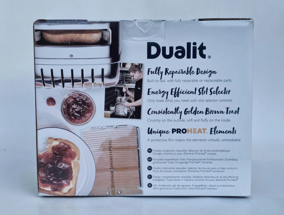 Classic DUALIT 2 Slice Vario Toaster Stainless Steel Hand Built in the UK - Image 2 of 4