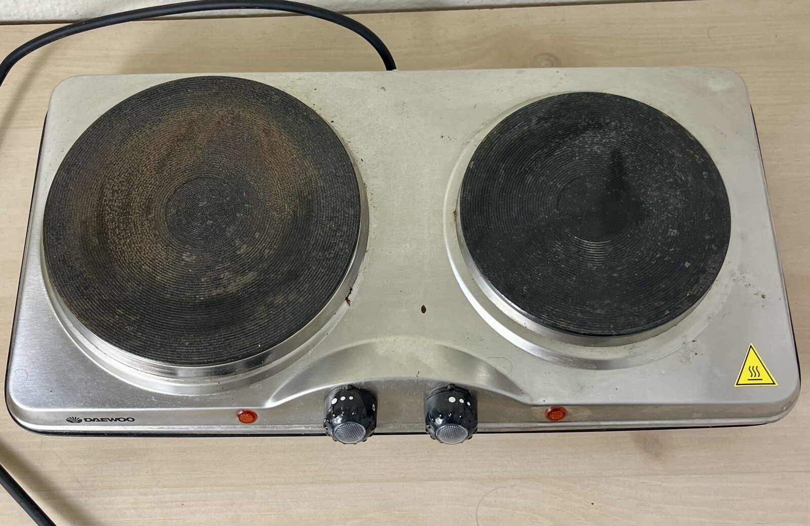 Daewoo Stainless Steel Double Twin Dual Hot Plate Cooker Sda1732 2500w