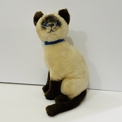 Vintage 1980 Dakin Fun Farm Siamese Blue Eyed Plush Cat 12