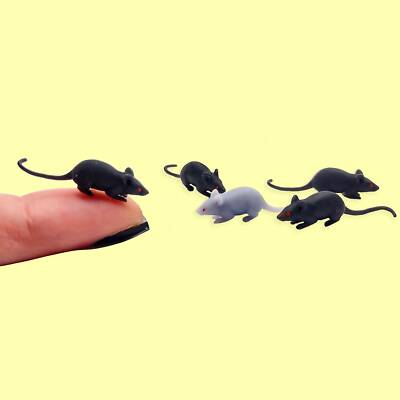 #ad Miniature Rats 1:12 scale set of 5 Artisan dollhouse miniatures $7.65