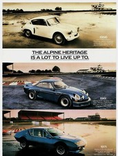 Renault Alpine GTA c1987-88 UK Market Foldout Sales Brochure V6 & V6 Turbo