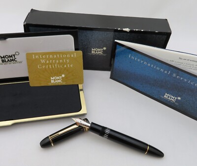 Montblanc Meisterstück Black 4810 Fountain Pen 14 KT 585 Gold Nib