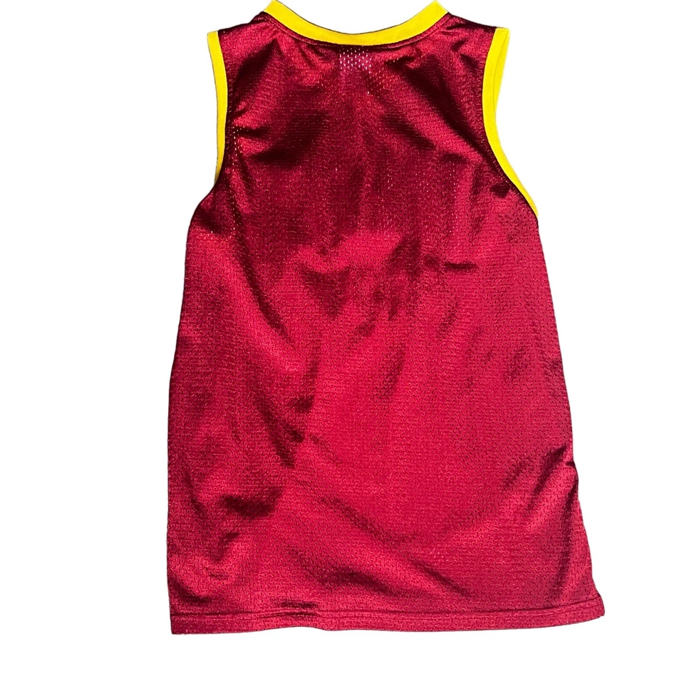 Camiseta deportiva de baloncesto troyana USC para niños grande cardenal dorada sin mangas de nailon Foto 2 de 4