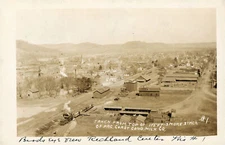 Birds eye view Richland Center WI Wisconsin 1 1911 RPPC Photo Postcard COPY