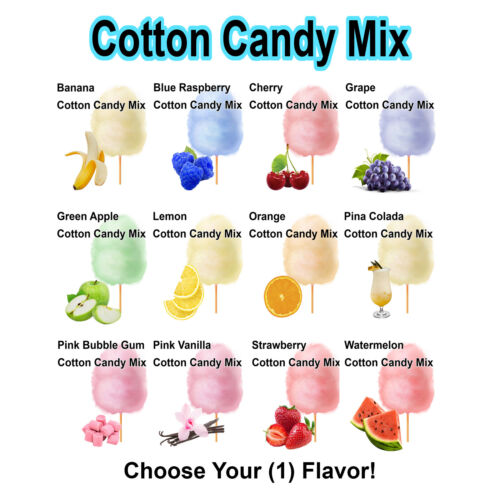 COTTON CANDY FLAVORING mix WITH SUGAR Machine floss flavored concession supply - 第 1/14 張圖片