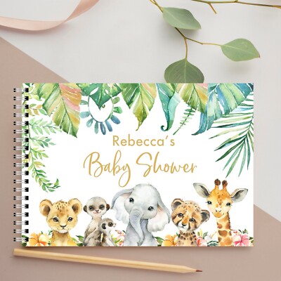 Baby Shower-Baby Jungle Animals Personalised Guest Book