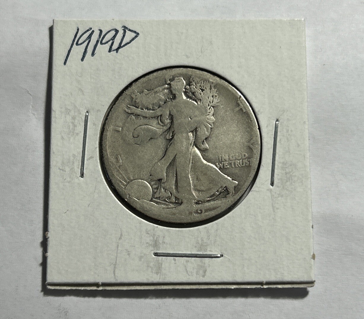 1919D US Liberty Walker Silver Half Dollar “Denver” Mint Old Coin