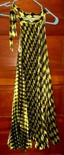 India Boutiques Green/black Checkered Pleated Party Dress