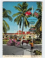 Postcard Crossroads of the World Rawson Square Nassau Bahamas