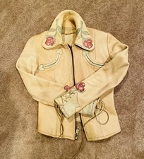 Vintage 1974 ROCK STAR RODEO East  West Musical Instruments Leather Jacket SMALL