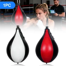 Heavy-Duty Boxing Speed Ball PU Leather Hanging Punch Bag for MMA Kickboxing Gym