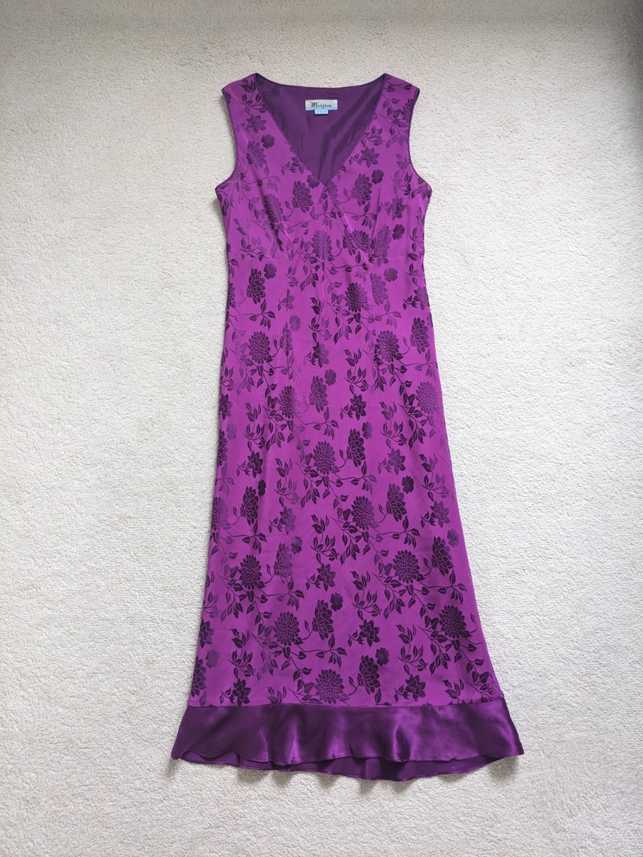 monsoon purple silk dress SOLD  Most fave vintage MONSOON deep purple fully beaded silk dress - has  weight - so stunning in person