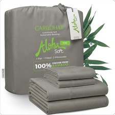 Aloha Soft 100 Organic Bamboo Viscose Sheets 4-Piece King Sheet