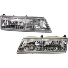 Headlight Set For 95-97 Mercury Grand Marquis Sedan Left And Right With Bulb 2pc