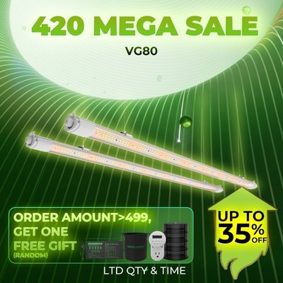 Mars Hydro 2PCS VG80 80W LED Grow Light Full Spectrum for Indoor Plants Seedling