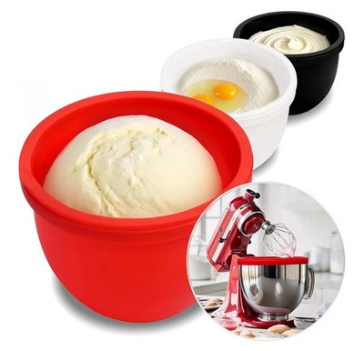 GuanQiao Silicone Bowl Liners for 5 Qt KitchenAid Mixers, 3 Liners with Lids