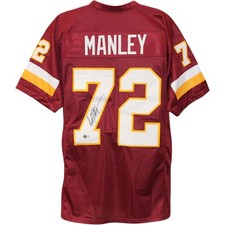 Dexter Manley Autographed Pro Style Red XL Jersey Beckett Witness 51671