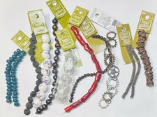 10 Cards by Bead Gallery Jewelry Making Ceramic Lava Stone Bamboo Coral Lampwork