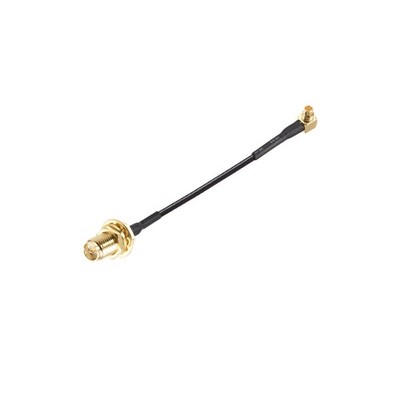 MMCX Male Right Angle to RP-SMA Female Bulkhead RF Connector 2inch RF1.37 Cable