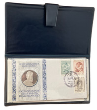 SA33n Italy 1975 500th Anniv of Michelangelo Souvenir Booklet with Numis FDC