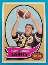 1970 Topps #74 Dave Parks New Orleans Saints FOOTBALL Card P1
