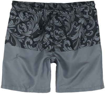 Black Premium by EMP Herren graue Badeshorts mit Print