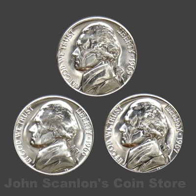 1965/1966/1967 Jefferson Nickels - SMS Trio