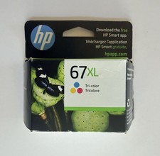 Genuine HP 67XL Tri-Color Ink Cartridge High Yield Exp. June 2025 OEM Open Box