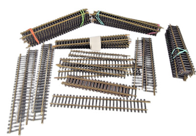 Restposten 47 Fleischmann Spur OO/HO gemischtes Modellgleis Weichenweiche ohne Verpackung.