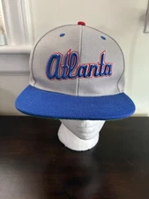 Atlanta Napa Mens Gray & Blue Adjustable Hat Cap Baseball