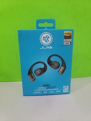 JLab - Epic Open Sport Air Conduction Wireless Earbuds - Black Open Box 